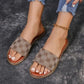 Summer Flower Print Flat Sandals For Women Non-slip Slides Slippers Vacation Casual Beach Shoes Sandales Plates d´ete Geldbörse & Co   