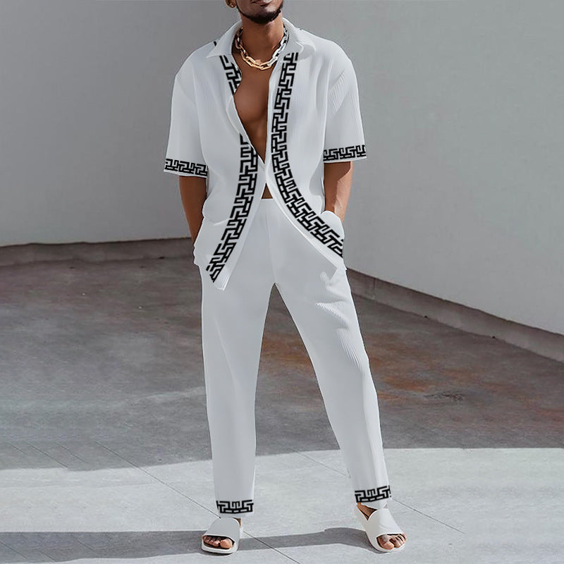 Men's Trendy Multi-color Long Sleeve Casual Suit Anzug Geldbörse & Co CCTZ1G231211B 2XL 